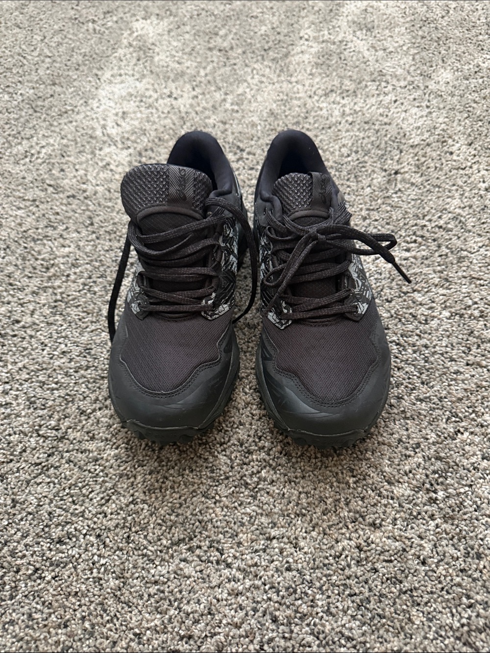 Women's Black Athletic Trail Shoes - Cushioned Support